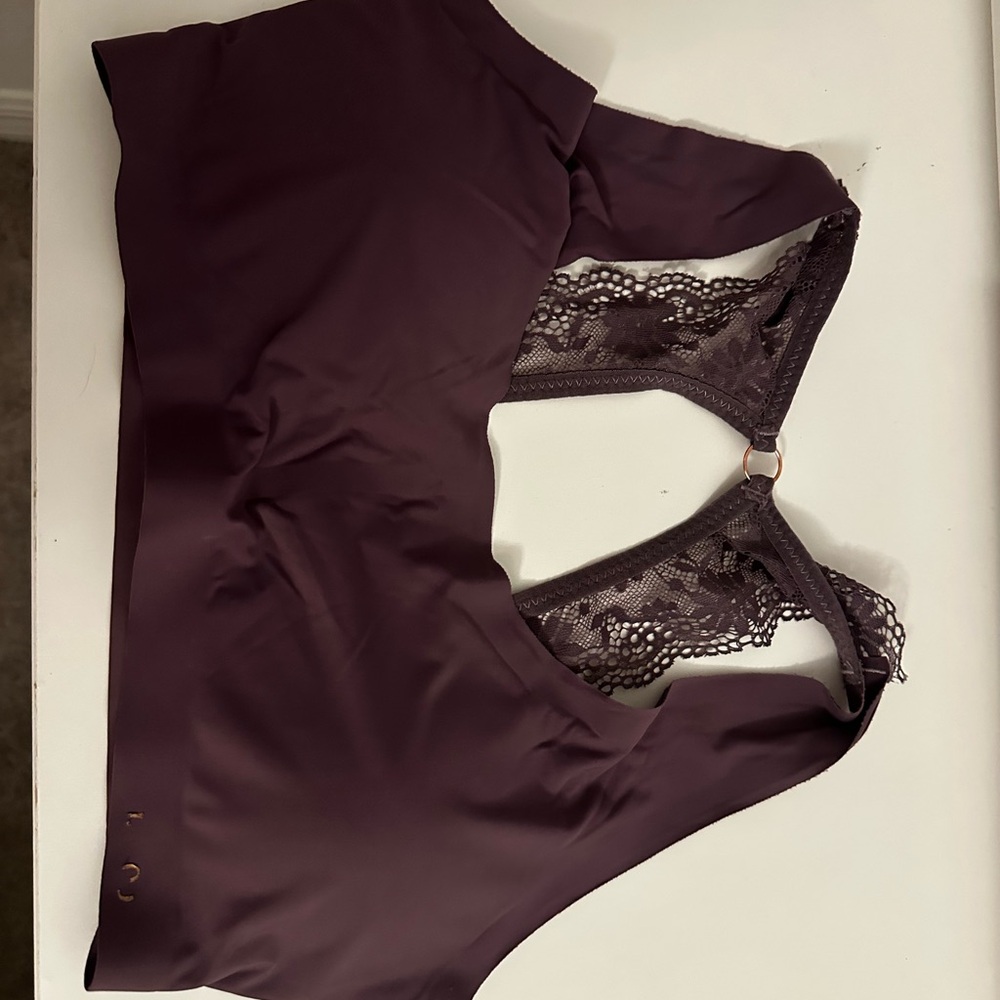 Thalia Sodi Plum Lace Racerback Bralette